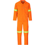 Trade Polycotton Conti Suit - Reflective Arms & Legs - Yellow Tape ORANGE