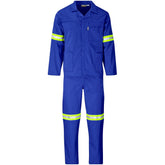 Trade Polycotton Conti Suit - Reflective Arms & Legs - Yellow Tape ROYAL BLUE