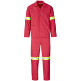 Trade Polycotton Conti Suit - Reflective Arms & Legs - Yellow Tape RED