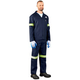 Technician 100% Cotton Conti Suit - Reflective Arms, Legs & Back - Yellow Tape