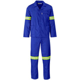 Trade Polycotton Conti Suit - Reflective Arms & Legs - Yellow Taped ROYAL BLUE
