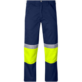 Traffic Premium Two-Tone Hi-Viz Reflective Pants YELLOW
