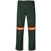 Site Premium Polycotton Pants - Reflective Legs - Orange Tape OLIVE