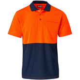 Inspector Two-Tone Hi-Viz Golf Shirt ORANGE
