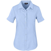 Ladies Short Sleeve Nottingham Shirt SKY BLUE