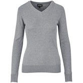 Ladies Long Sleeve Peru V-Neck Jersey - Grey GREY
