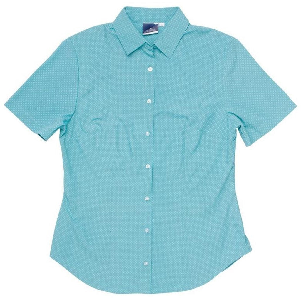Ladies Short Sleeve Rita Shirt - Aqua AQUA