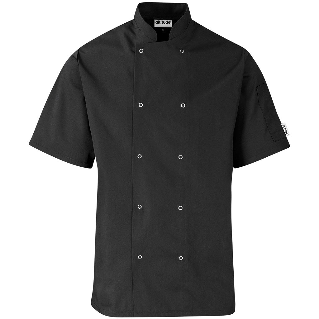 Unisex Short Sleeve Zest Chef Jacket BLACK