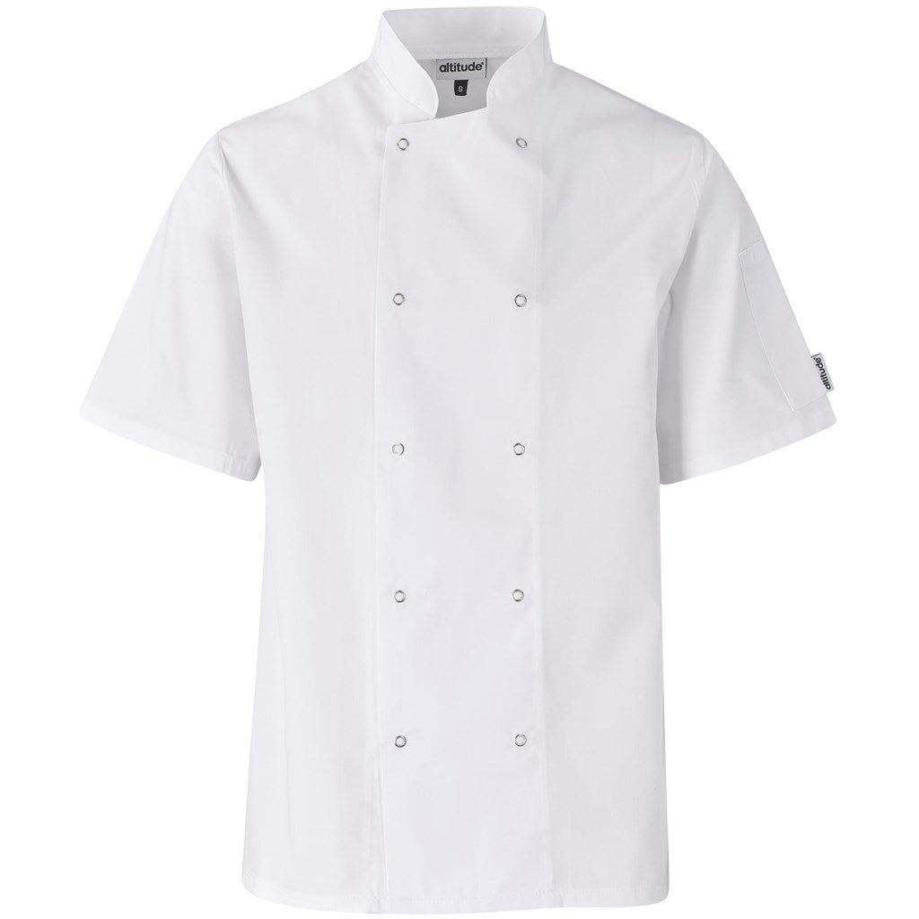 Unisex Short Sleeve Zest Chef Jacket WHITE