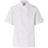 Unisex Short Sleeve Zest Chef Jacket WHITE