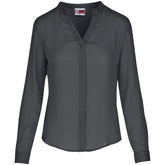 Ladies Long Sleeve Ava Blouse CHARCOAL