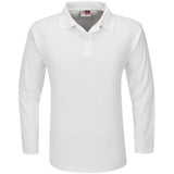 Mens Long Sleeve Boston Golf Shirt - White WHITE