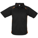 Kids Splice Golf Shirt - Black Orange BLACK ORANGE