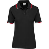 Ladies Cambridge Golf Shirt - Black Red BLACK RED