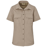 Ladies Short Sleeve Mawenzi Twill Shirt KHAKI