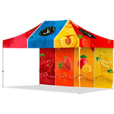 Coated Steel Sublimated Gazebo 4.5m x 3m 1 Long Full-Wall Skin Default Title