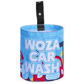 Pre-Printed Sample Hoppla Auto Polyester Car Refuse Holder BLACK