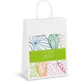 Altitude Animated Digital Print Midi Paper Gift Bag 200gsm SOLID WHITE