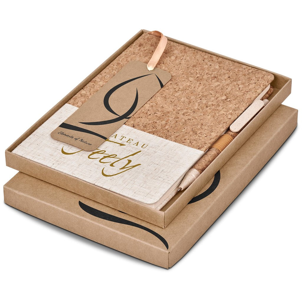 Okiyo Cardon Cork Notebook & Pen Set NATURAL