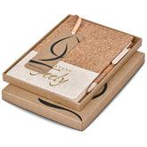 Okiyo Cardon Cork Notebook & Pen Set NATURAL