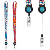 Altitude Badge Reel Single-Sided Sublimated Satin Lanyard BLACK