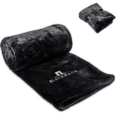 Alex Varga Palazzo Faux Fur Fleece Blanket BLACK