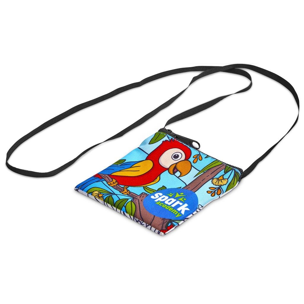 Pre-Printed Sample Hoppla Sani Tuck Money Neck Pouch BLACK