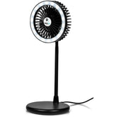 Light Breeze LED Ring Light Desk Fan BLACK