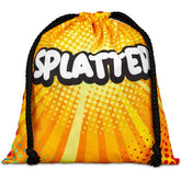 Pre-Production Sample Indian Midi Polyester Drawstring Pouch BLACK