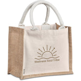 Okiyo Chinsai Mini Jute & Cotton Gift Bag NATURAL