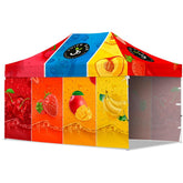 Coated Steel Sublimated Gazebo 4.5 x 3m - 2 Long Full-Wall Skins Default Title