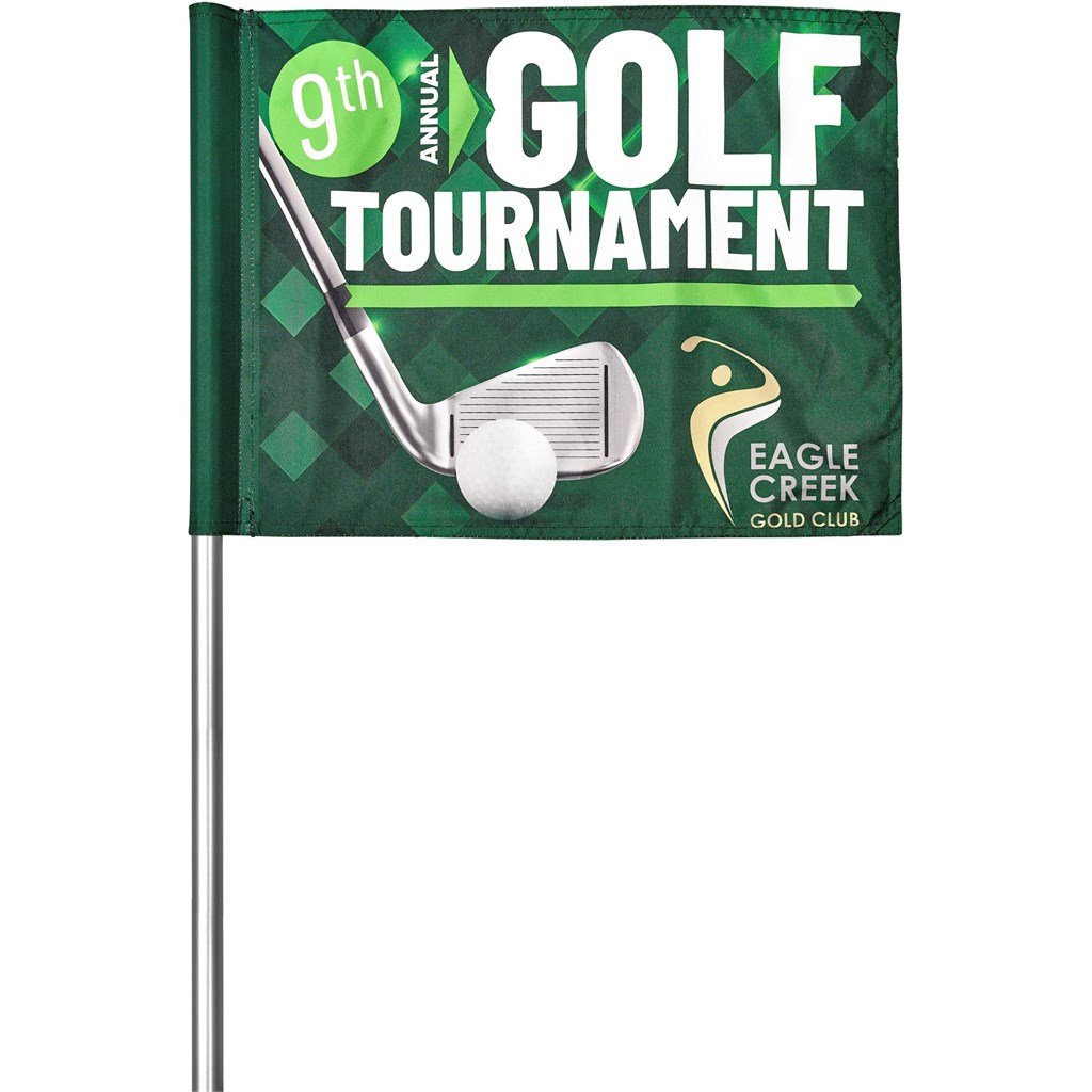 Pre-Production Sample Hoppla Tournament Golf Flag SOLID WHITE