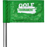 Pre-Printed Sample Hoppla Putting Green Flag SOLID WHITE