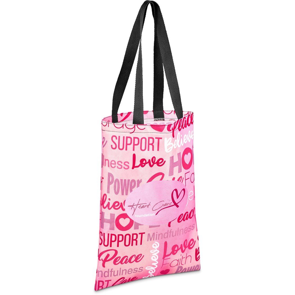 Pre-Printed Sample Hoppla Eden Recycled PET Stitch-Bond Shopper BLACK