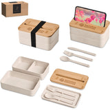 Okiyo Dura Wheat Straw & Bamboo Lunch Box Set NATURAL