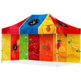 Coated Steel Sublimated Gazebo 4.5m x 3m - 1 Long Full-Wall Skin - 1 Short Full Wall Skin Default Title