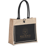 Okiyo Umi Jute & Cotton Tote BLACK