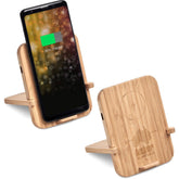 Okiyo Noryoku Bamboo Wireless Charging Phone Stand NATURAL