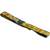 Pre-Printed Sample Hoppla Globetrotter Luggage Strap BLACK