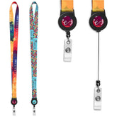 Altitude Badge Reel Double-Sided Sublimated Satin Lanyard BLACK