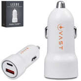 Swiss Cougar Leeds Fast Charge Car Charger SOLID WHITE