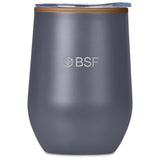 Serendipio Ovolo Stainless Steel & Plastic Double-Wall Tumbler – 350ml DARK GREY