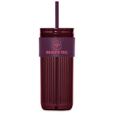 Serendipio Mayfair Plastic Tumbler & Straw – 650ml MAROON