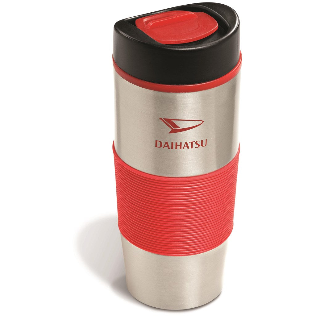 Ridge Stainless Steel & Plastic Double-Wall Tumbler - 450ml RED