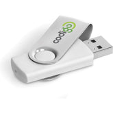 Axis Gyro White Flash Drive - 32GB 32GB SILVER