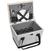 Serendipio Willow 4-Person Picnic Basket BLACK