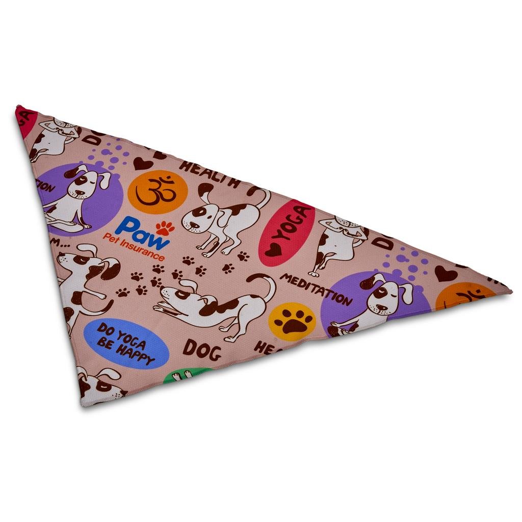 Pre-Printed Sample Hoppla Bosco Large Polyester Dog Bandana L SOLID WHITE