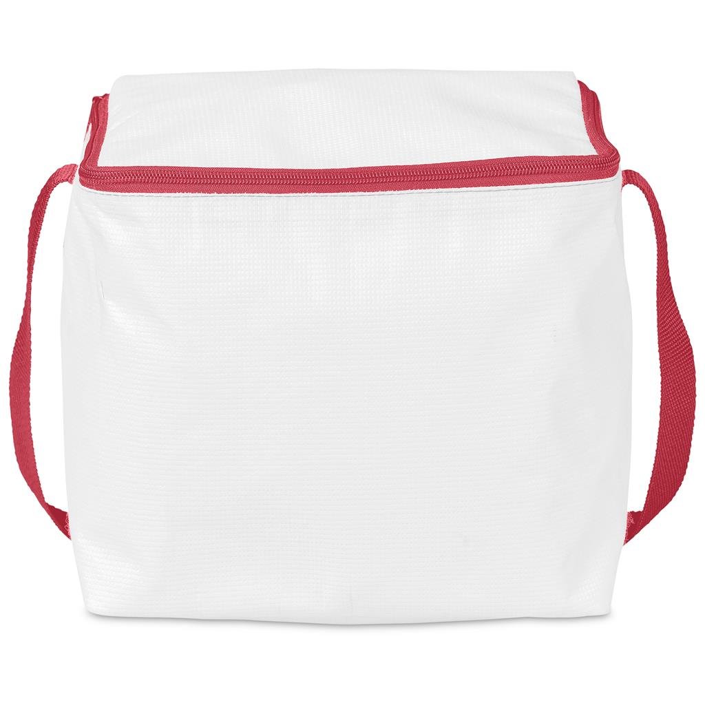 Pre-Production Sample Hoppla Quebec Recycled PET Stitch-Bond 12 Can Cooler RED