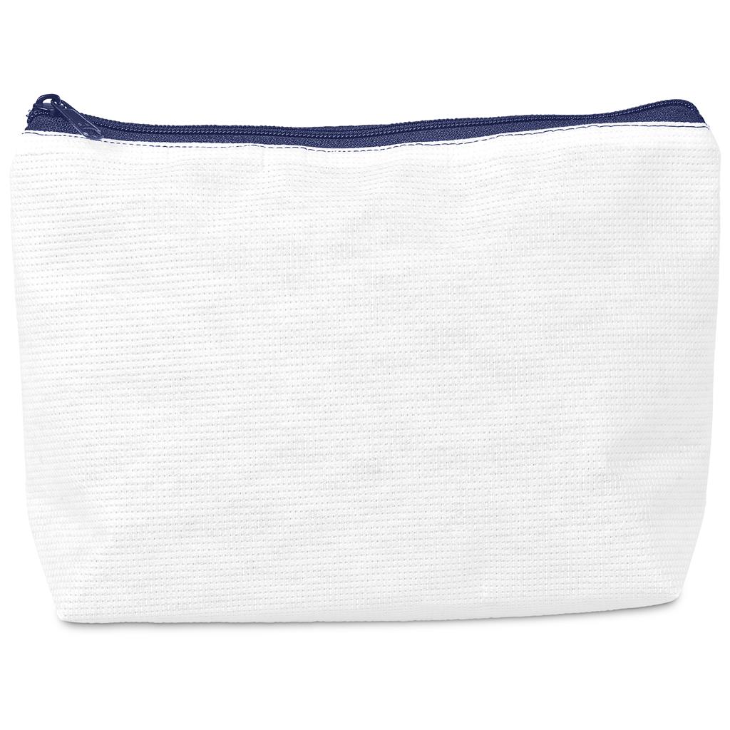 Pre-Production Sample Hoppla Leanne Recycled PET Stitch-Bond Maxi Toiletry Bag NAVY