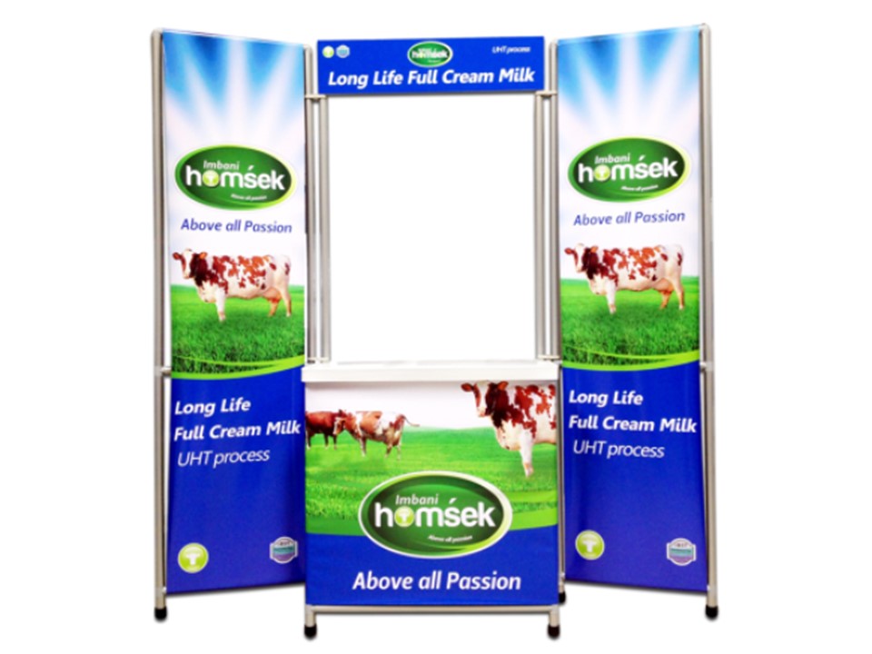 Rectangle Demo Table Standard table with Branding wing kit